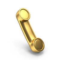 Telephone Handset Gold Icon PNG & PSD Images