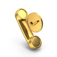 Verified Call Gold Icon PNG & PSD Images