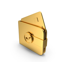 Wallet With Bank Card Gold Icon PNG & PSD Images
