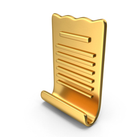 Bill Receipt Gold Icon PNG & PSD Images