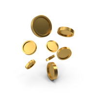 Falling Coins Gold Icon PNG & PSD Images