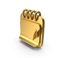 Note Pad Gold Icon PNG & PSD Images