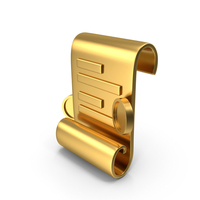 Payment Receipt Gold Icon PNG & PSD Images