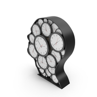 Clocks Forming A Head Icon PNG & PSD Images