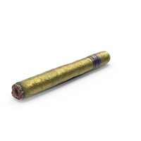 Long Cannabis Cigar In Foil Burning PNG & PSD Images
