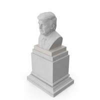 Marble Bust Of President Trump On Pedestal PNG & PSD Images
