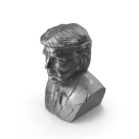 Silver Bust of President Trump PNG & PSD Images