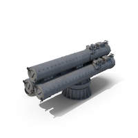 Submarine Torpedo Mark 46 and Launch System Mark 32 PNG & PSD Images