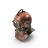 Worn Copper Diving Helmet PNG & PSD Images
