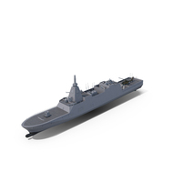 Japanese Mogami Class Frigate FFM-2 with Helicopter PNG & PSD Images