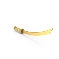 Katana Sword Icon Gold PNG & PSD Images