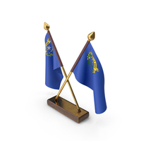 USA States Nevada 2 Crossed Flags Stand PNG & PSD Images