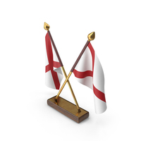 USA States Alabama 2 Crossed Flags Stand PNG & PSD Images