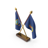 USA States Idaho 2 Crossed Flags Stand PNG & PSD Images