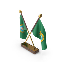 USA States Washington Crossed Flags Stand PNG & PSD Images