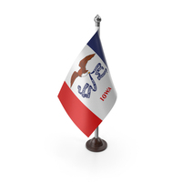 USA States Iowa Plastic Flag Stand PNG & PSD Images