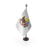USA States Illinois Plastic Flag Stand PNG & PSD Images