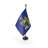 USA States New York Plastic Flag Stand PNG & PSD Images