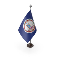 USA States Virginia Plastic Flag Stand PNG & PSD Images