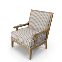 Jamie Accent Chair Blue Stripe PNG & PSD Images