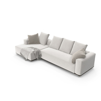 Outdoor Hybrid Corner Sofa (White) PNG & PSD Images