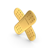 Bandage Cross Gold Icon PNG & PSD Images