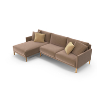 Cara Corner Sofa (Brown) PNG & PSD Images