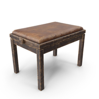 Old Piano Bench Dark Wood PNG & PSD Images