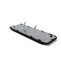 Pontoon Barge with Cranes PNG & PSD Images