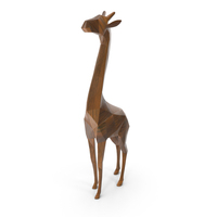 Giraffe Wood Sculpture PNG & PSD Images