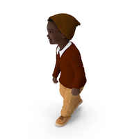 African Baby Boy Outdoor Autumn Style Walking PNG & PSD Images