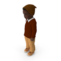 Black Toddler Boy Everyday Autumn Style Standing PNG & PSD Images