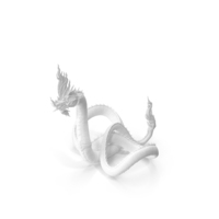Thai Naga Dragon White Curled PNG & PSD Images