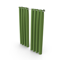 Classic Drapery On Metal Curtain Rod PNG & PSD Images