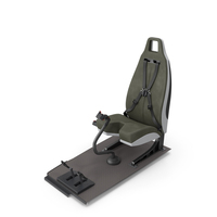 Helicopter Pilot Seat with Control Sticks PNG & PSD Images