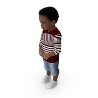 Toddler Black Boy Light Skin In Casual Outfit Standing PNG & PSD Images