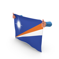 USA States Marshall Islands Two Hand Holding Corners Flag PNG & PSD Images
