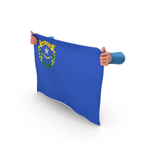 USA States Nevada Two Hand Holding Corners Flag PNG & PSD Images