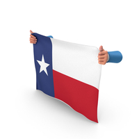 USA States Texas Two Hand Holding Corners Flag PNG & PSD Images