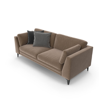 Modern Sofa 2 Seats (Brown) PNG & PSD Images