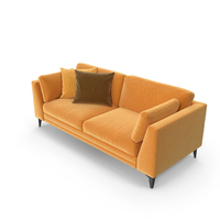 Modern Sofa 2 Seats (Orange) PNG & PSD Images