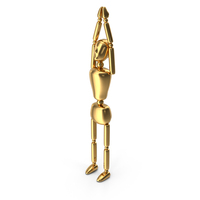 Mountain Pose Stickman Gold PNG & PSD Images