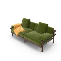 Ayana Outdoor Sofa 2 Seats (Green) PNG & PSD Images