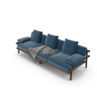 Ayana Outdoor Sofa (Blue) PNG & PSD Images
