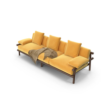 Ayana Outdoor Sofa (Yellow) PNG & PSD Images