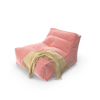 Soft Pouf Armchair (Pink) PNG & PSD Images