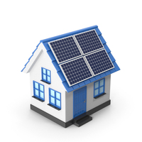 House Solar Color Blue PNG & PSD Images