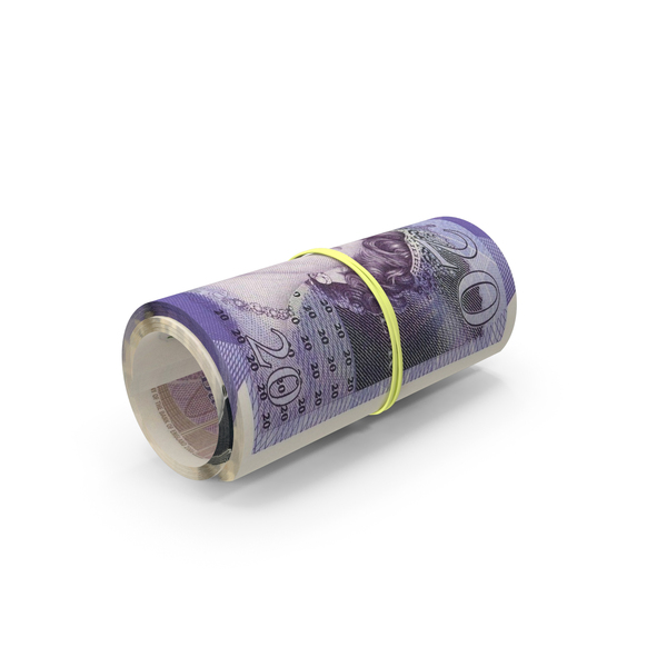 Bill Uk 20 Pounds Notes Rolled PNG & PSD Images