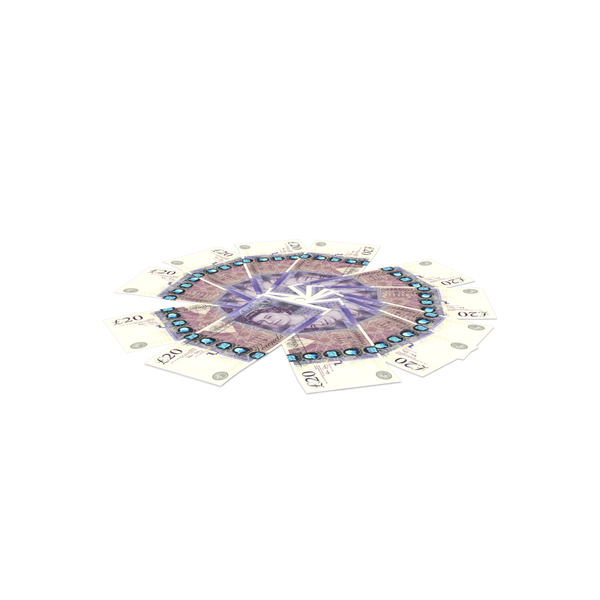 Circular Arranged UK 20 Pounds Notes PNG & PSD Images