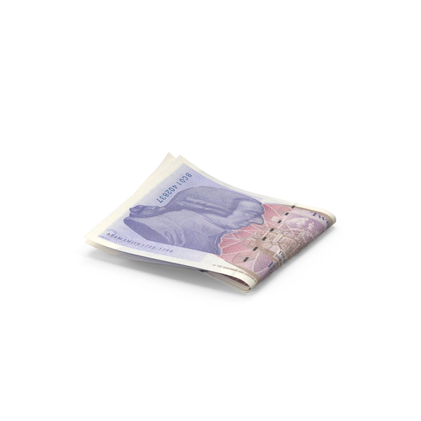 Double Uk 20 Pounds Note Fold Ground PNG & PSD Images
